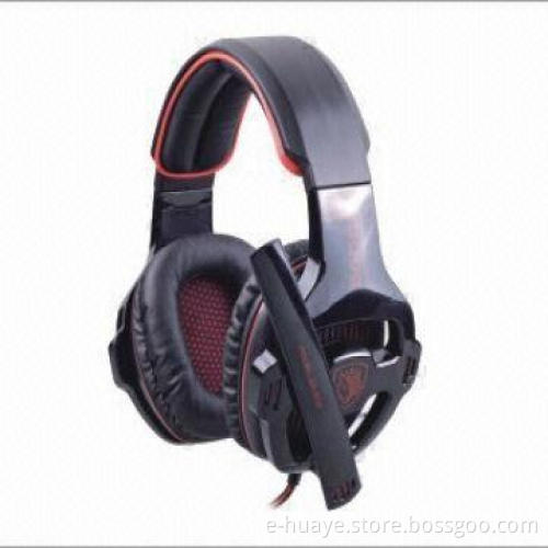 Gaming Headset, 40mm Loudhailer Diameter, 20 to 20,000Hz Frequency Range